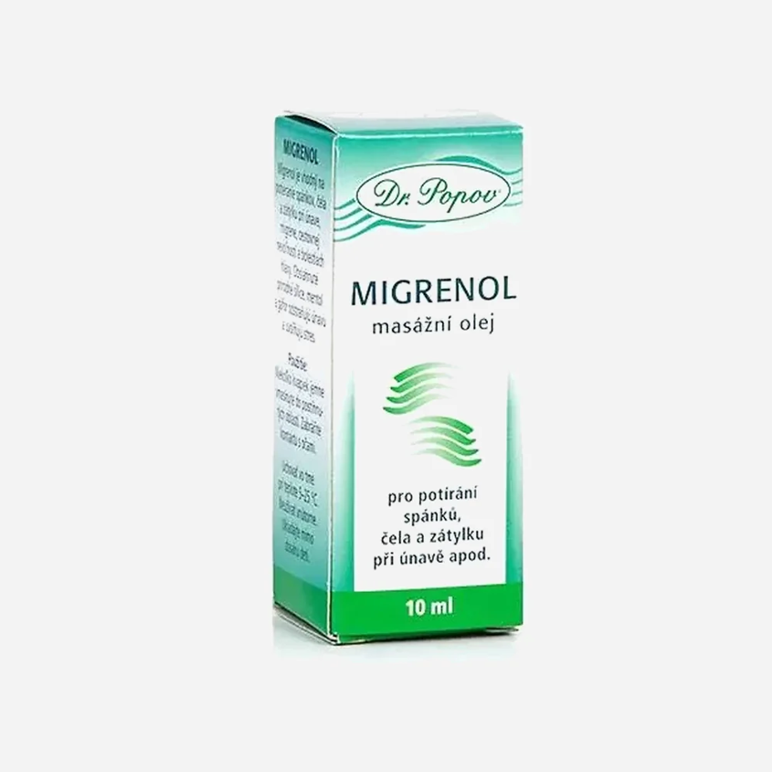 Dr.Popov Migrenol, masážní olej, 10 ml